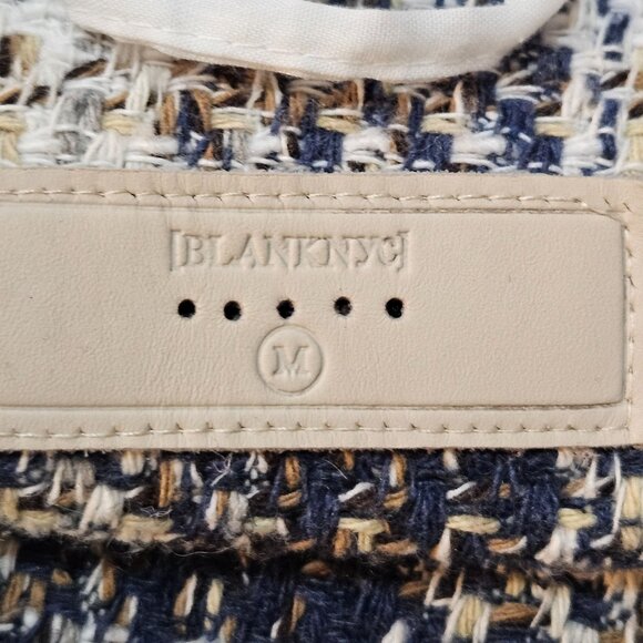 Blank NYC Once In A Lifetime Blue Plaid Tweed Shacket Medium Lady Jacket Western - Picture 14 of 15